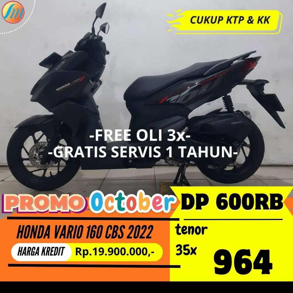 HONDA VARIO 160 CBS 2022 KREDIT DP 600RIBU ANGSURAN SANGAT RINGAN