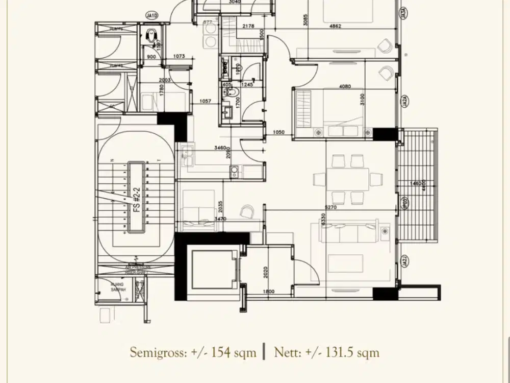 DISEWAKAN 2+1 BR APT WANG RESIDENCE