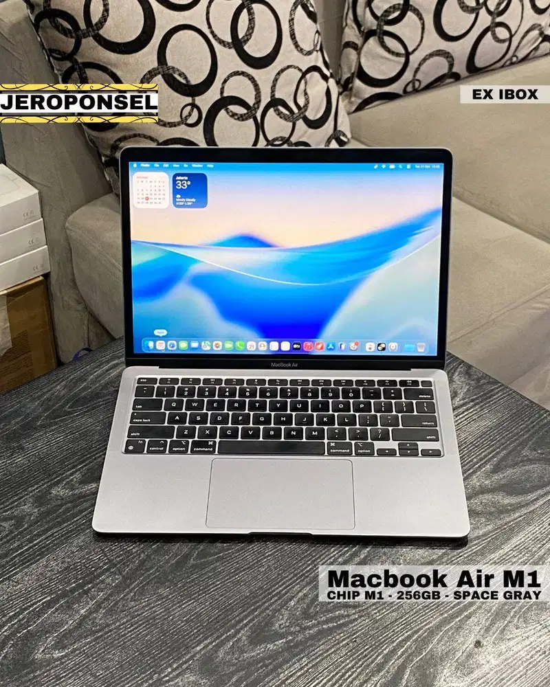 MACBOOK AIR M1 256GB EX IBOX CC 295 MULUS ORIGINAL GARANSI