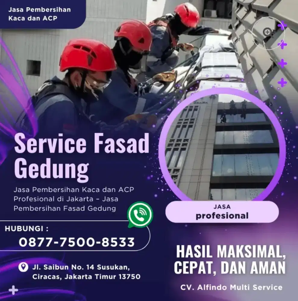 Jasa Pembersihan Kaca dan Acp Gedung