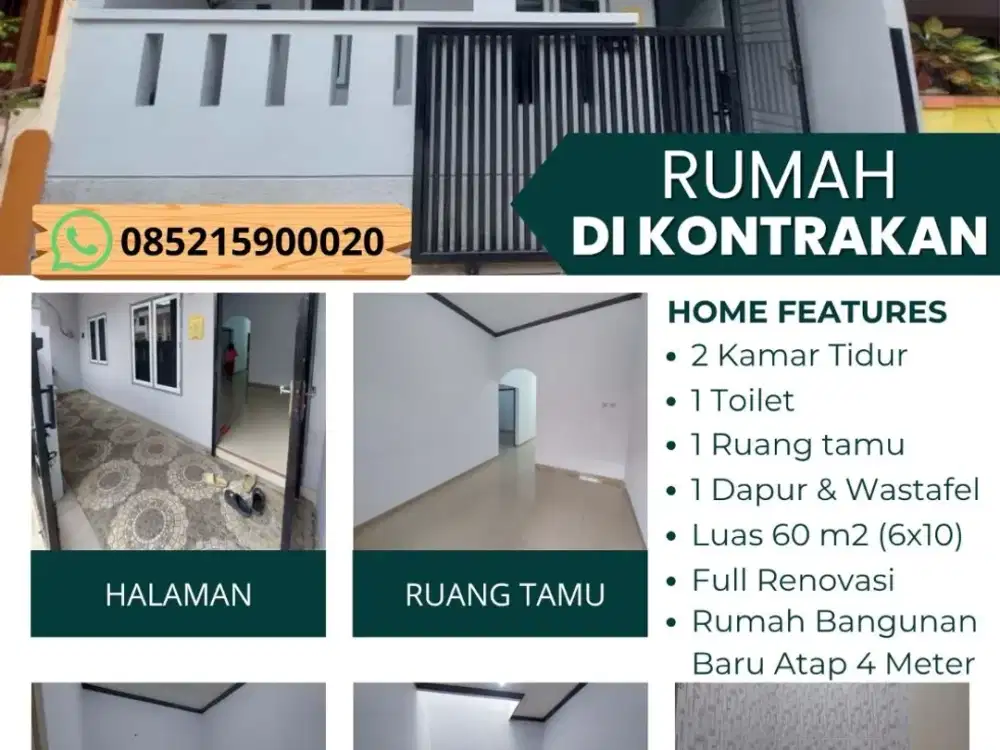RUMAH DI SEWAKAN MURAH TAMAN CIBODAS