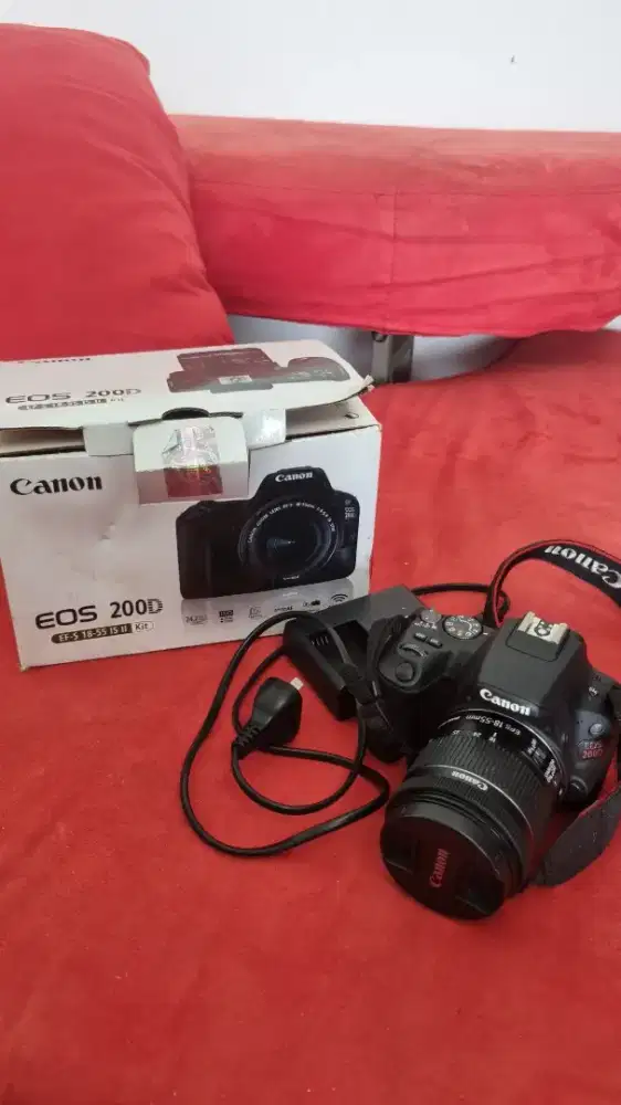Camera full set canon eos 200d second