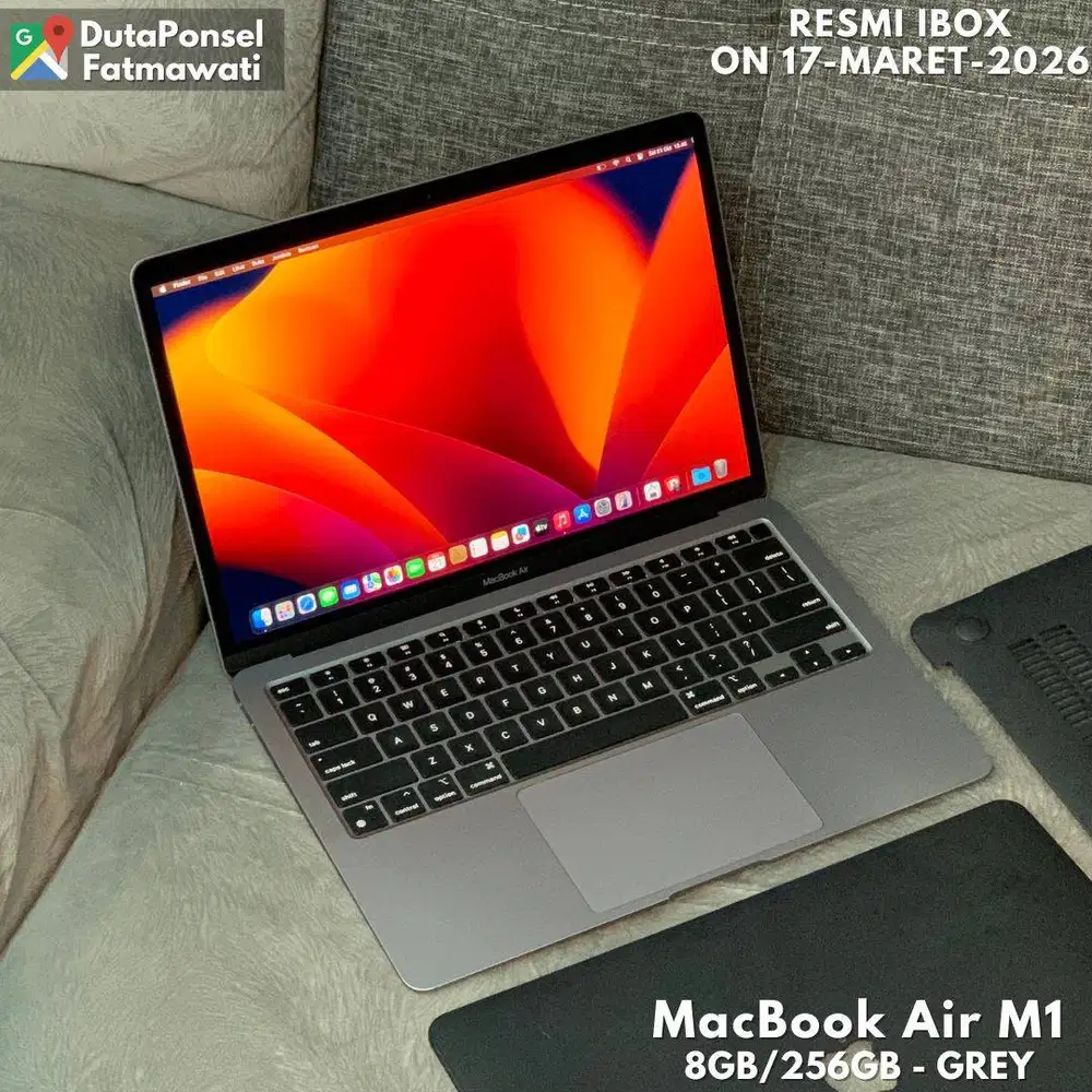 MACBOOK AIR M1 8GB/256GB GREY BH 95% IBOX GARANSI PANJANG 2026