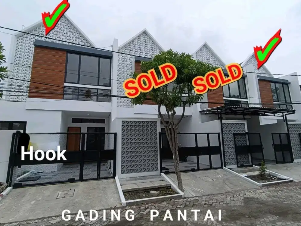DIJUAL RUMAH BARU GADING PANTAI MULYOREJO SURABAYA RON.A1326