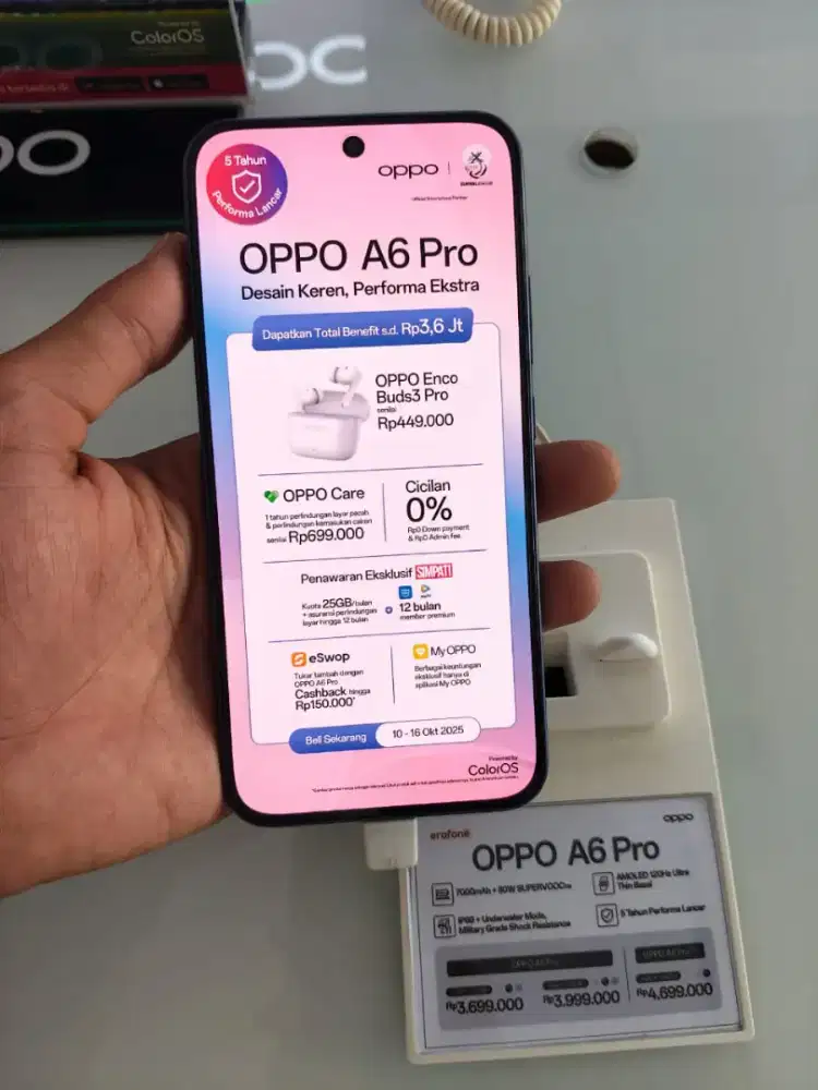 Oppo A6 Pro bisa cicilan syarat ktp dibantu sampe acc