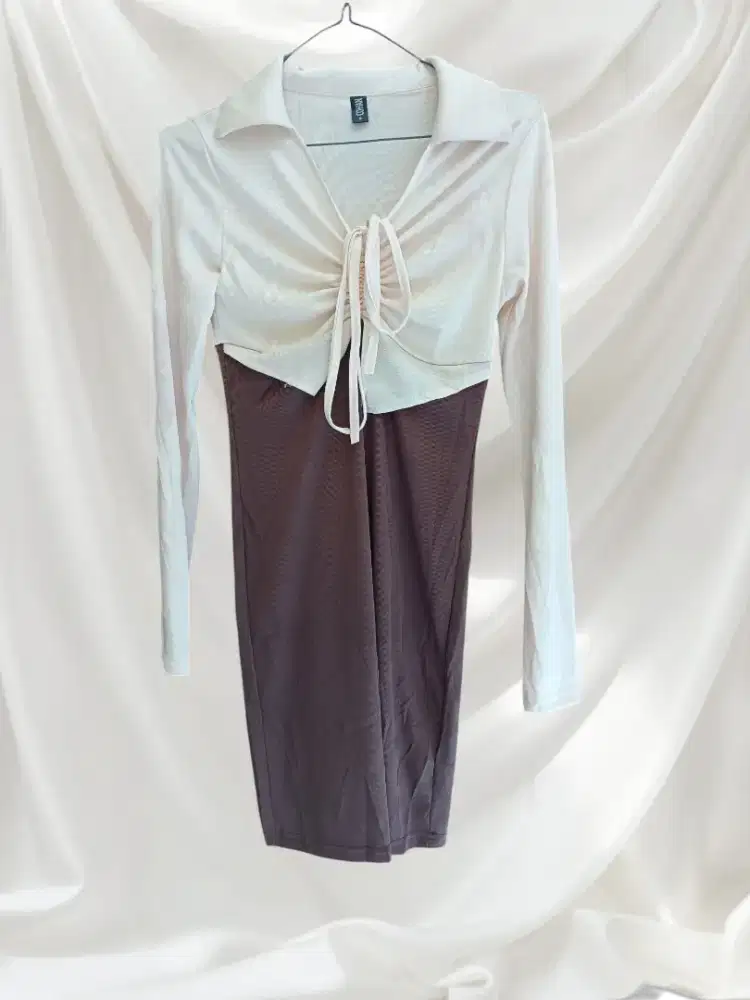 Mini dress lengan panjang