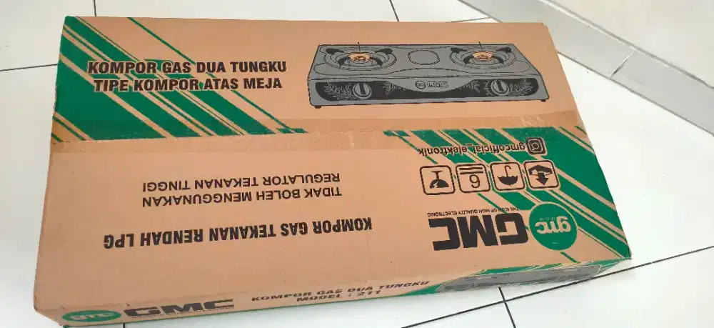 Kompor gas 2 tungku GMC
Barang baru,