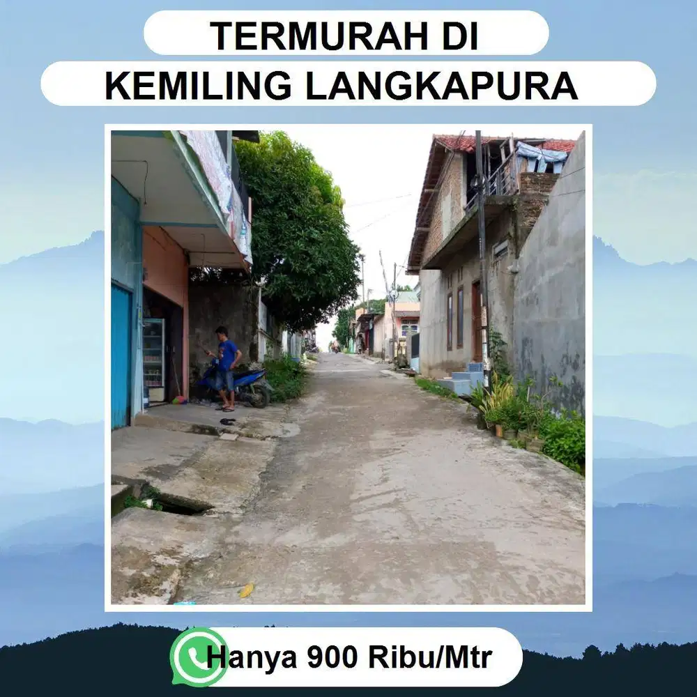 TANAH KEMILING DEKAT FASILITAS SEKOLAH LOKASI BEBAS BANJIR