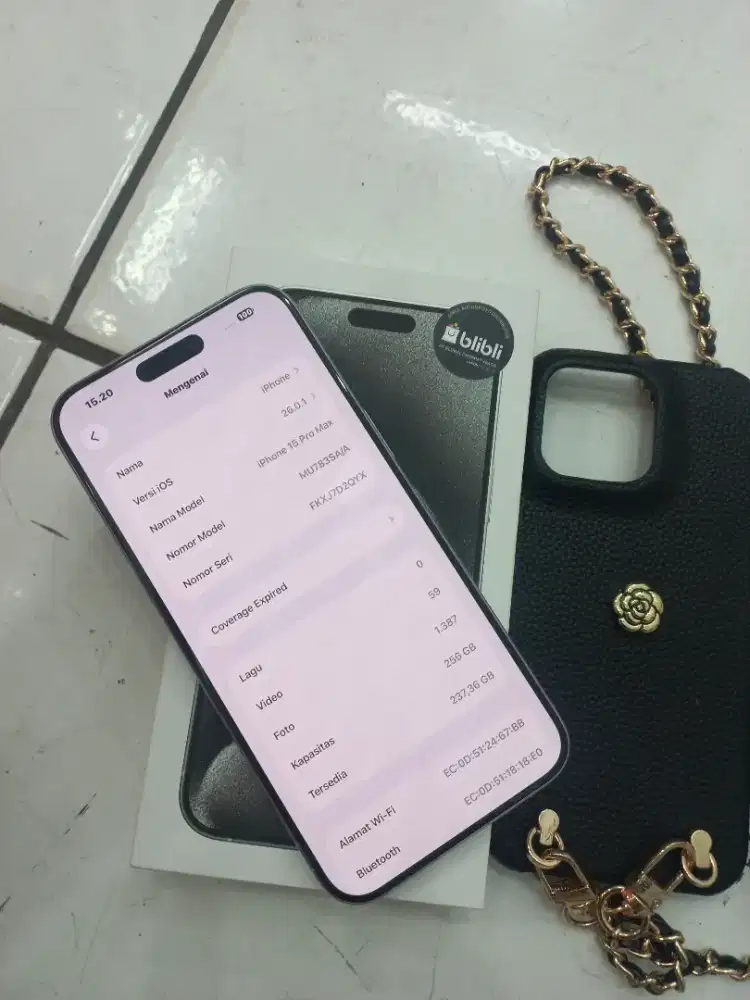 Iphone 15 promax 256 ex resmi like NEW