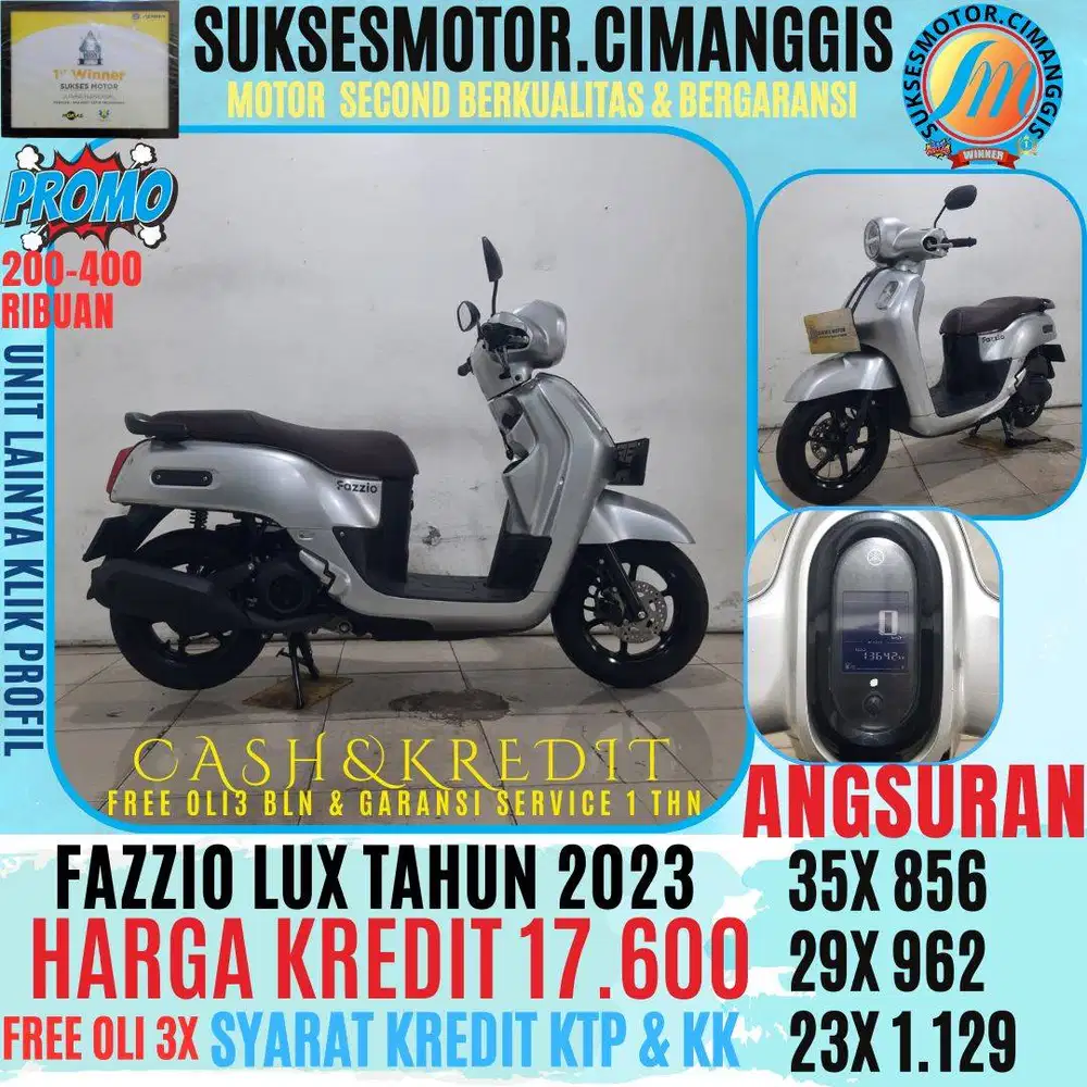 FAZZIO LUX PROMOTERMURAH CASHBACK UPTO 700RIBUAN FREE OLI 3 BLN