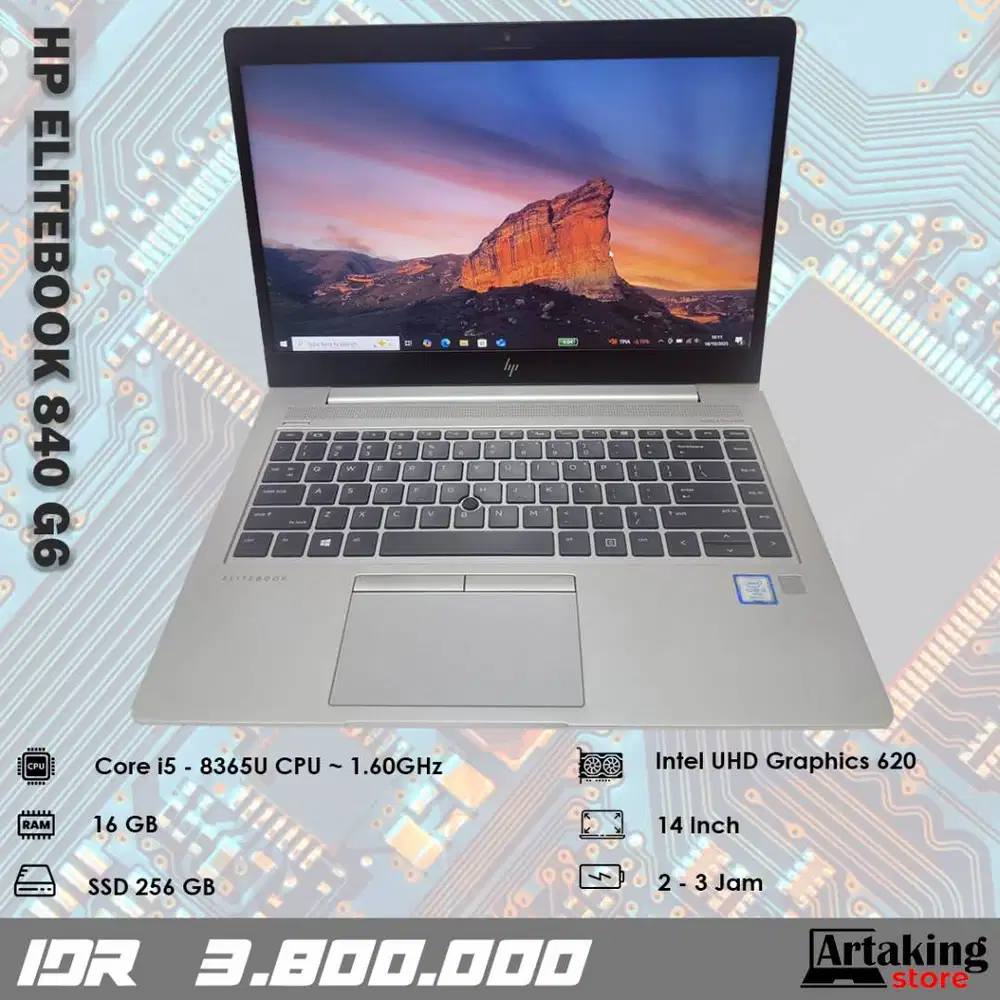 Hp EliteBook 840 G6 - Core i5 - Gen 8 th - Ram 16 GB - SSD 256 GB