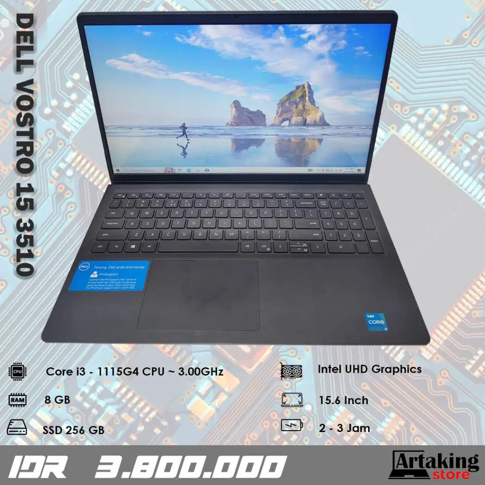 Dell Vostro 15 3510 - Core i3 - Gen 11 th - Ram 8 GB - SSD 256 GB