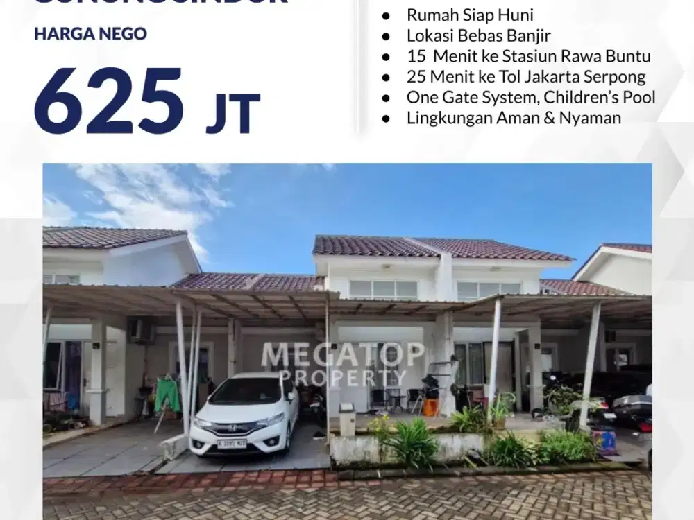 Rumah Minimalis di Cluster The Belle Residence Gunung Sindur Siap Huni