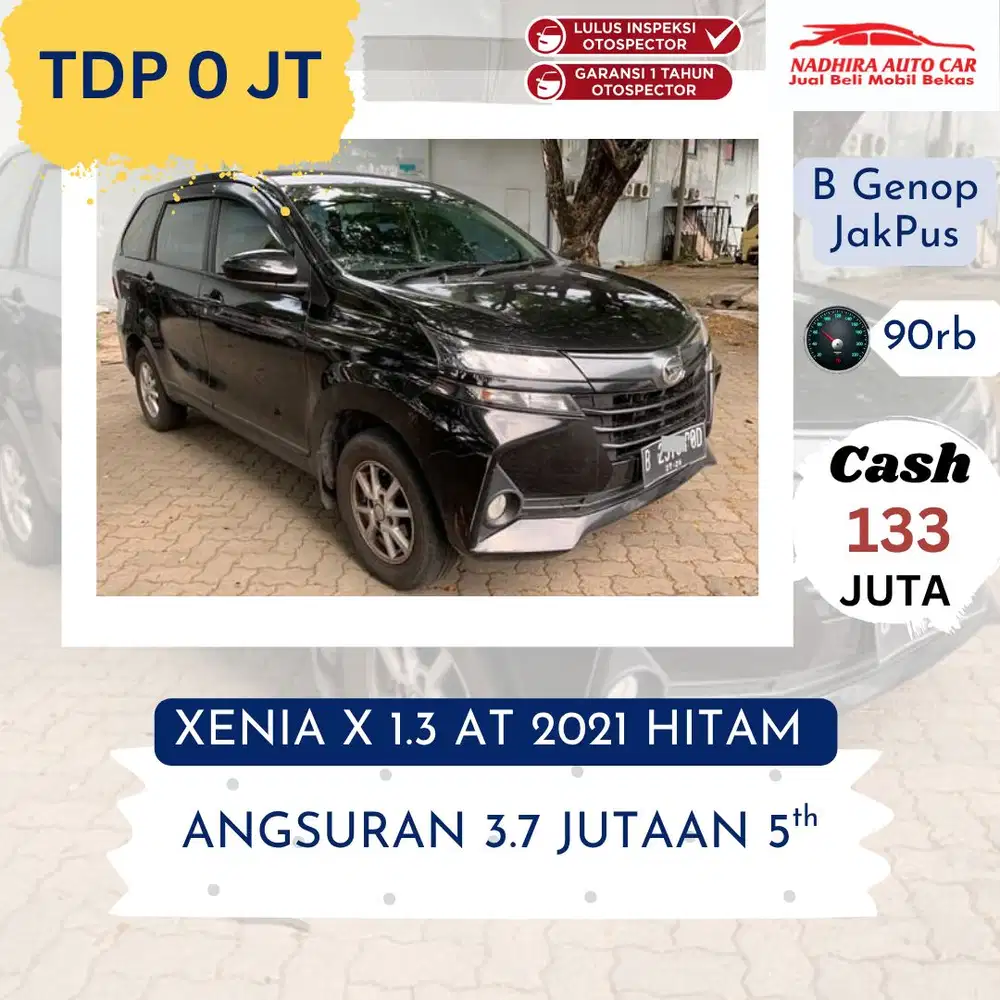 Promo TDP 0 Rupiah Xenia X 1.3 AT 2021 Hitam