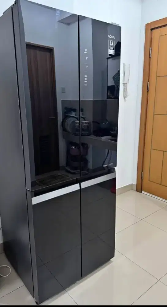kulkas side by side 4 pintu aqua twin inverter