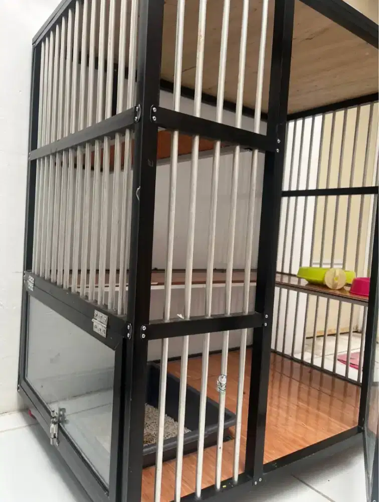 Kandang kucing 1 x 1.5 m, 2 tingkat