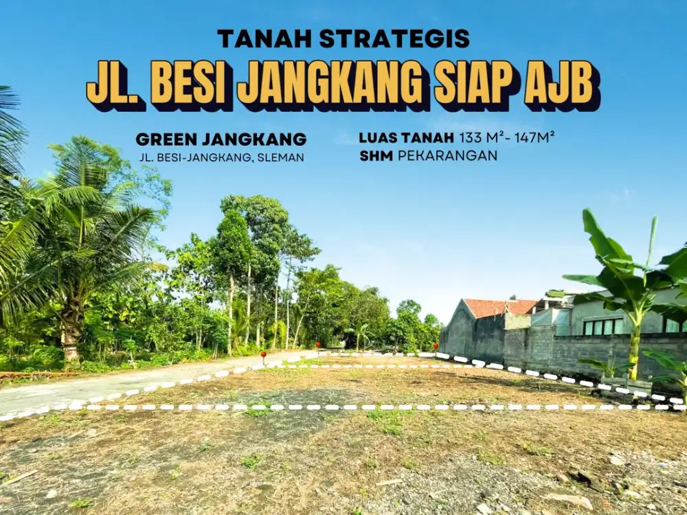 Investasi Tanah Kavling mulai 133 m² dekat Blue Lagoon Jogja