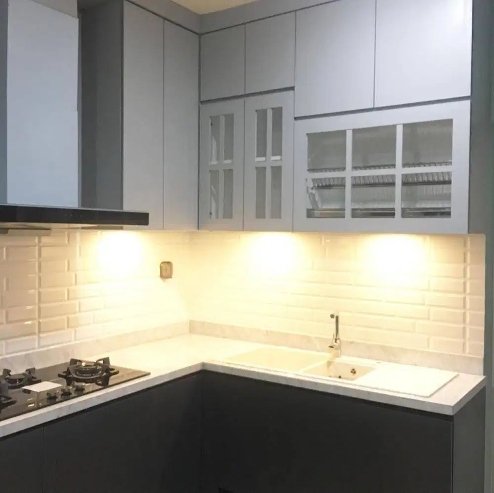 Custom Interior Kitchen Set, Backdrop TV, Lemari, Wardrobe, Kitchenset