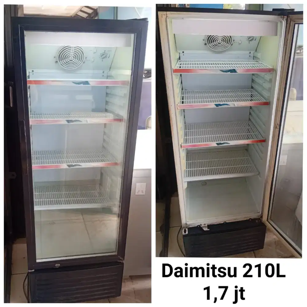 Showcase DAIMITSU 210L bekas bergaransi