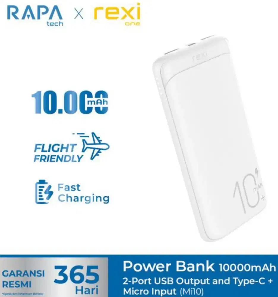 Powerbank 10.000mAh (Rexi One Mi10)
