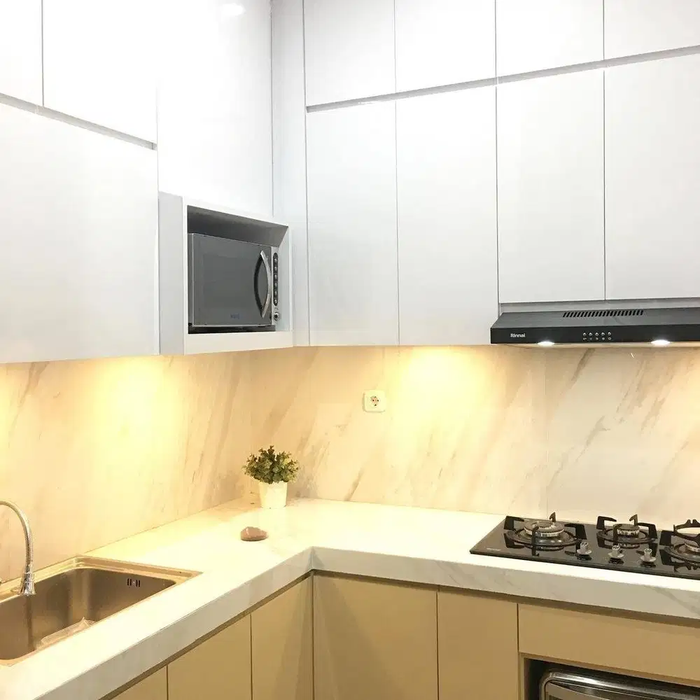 Custom Interior Kitchen Set, Backdrop TV, Lemari, Wardrobe, Kitchenset