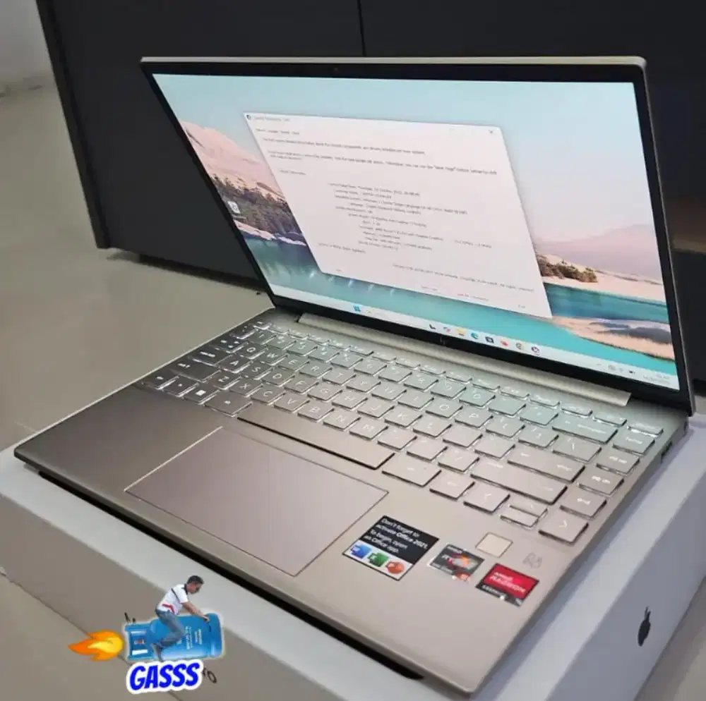 HP pavilion aero 13-be2002AU gold Ryzen5 7535U 16/512gb muluuss