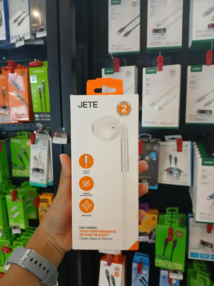 JETE HX12 Headset Type C Stereo | Earphone Type C Super Bass with Mic
