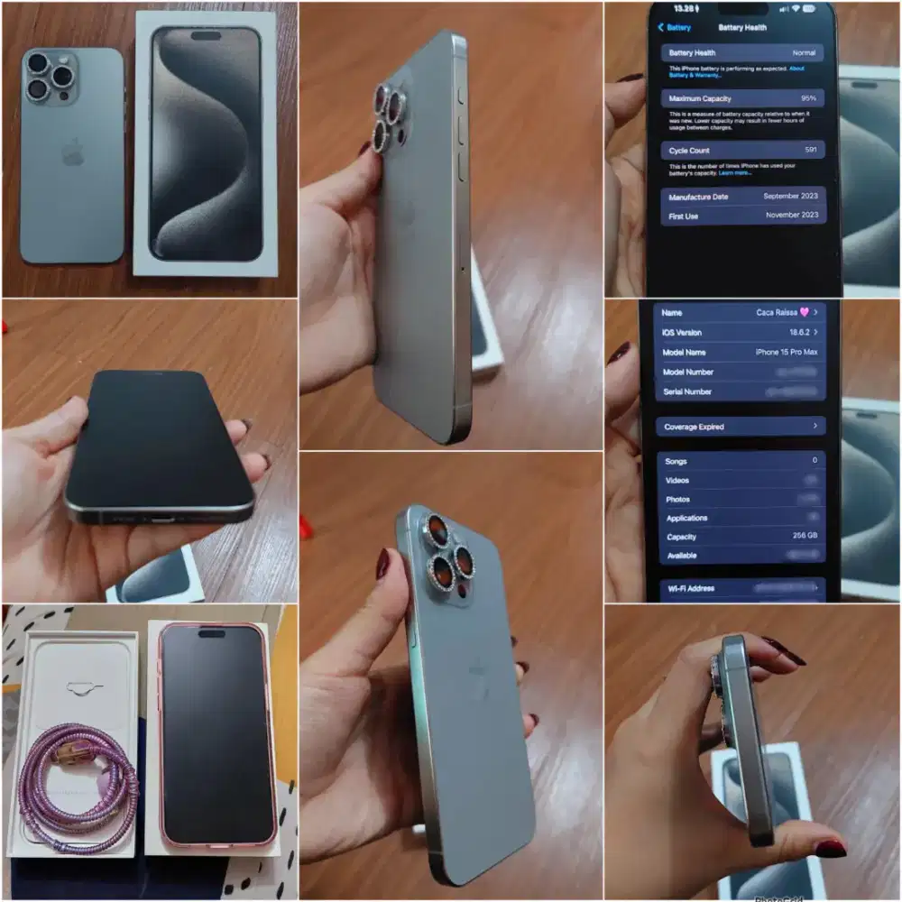 IPHONE 15 promax 256GB FullSet BH.95% nomal mulus gress