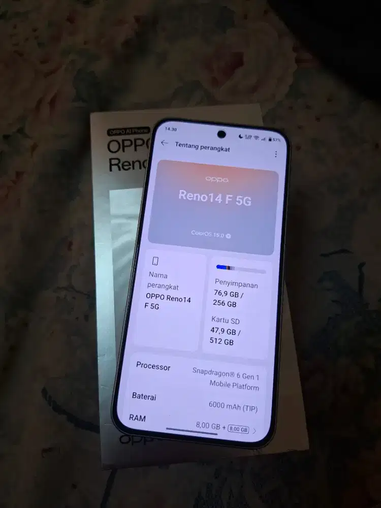 Oppo reno 14F 8/256