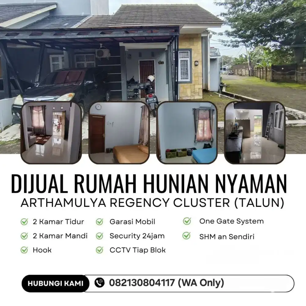Di Jual Rumah Arthamulya Regency Blok Depan Posisi Hook