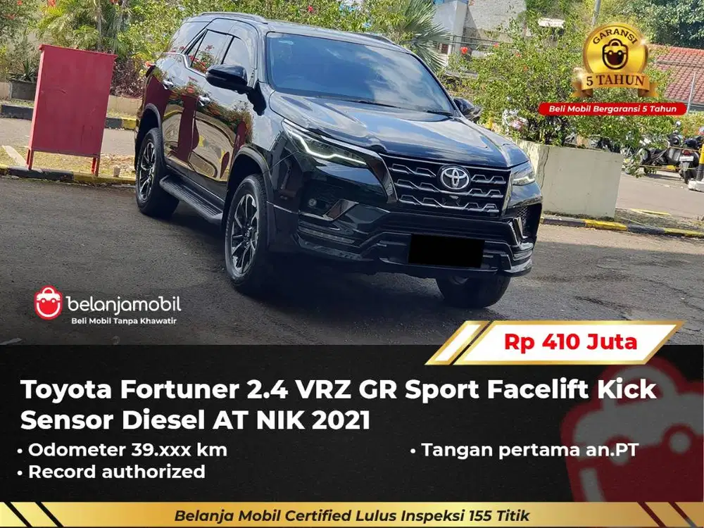 [ GARANSI 5TH ] Toyota Fortuner 2.4 VRZ GR Sport Diesel 2021/2022