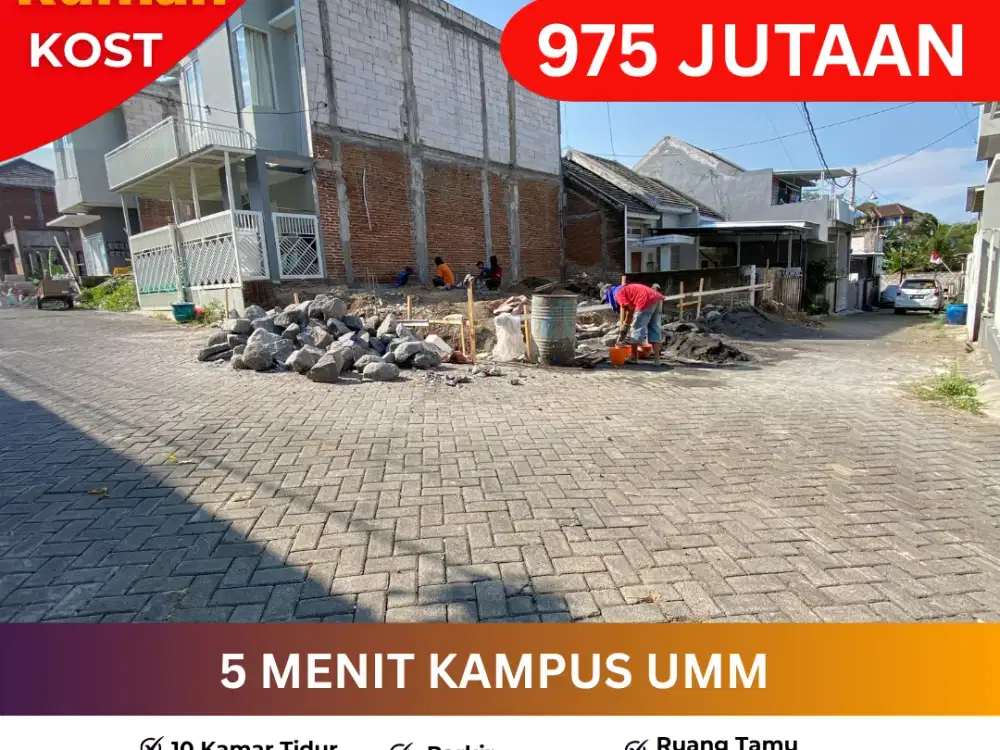 Dijual Rumah Kost Belakang Kampus UMM