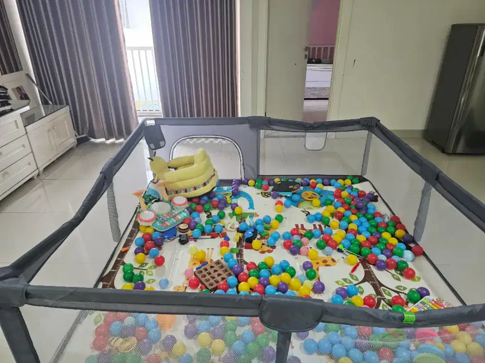 Playground anak, mainan anak, mandi bola anak, pagar bermain, matras