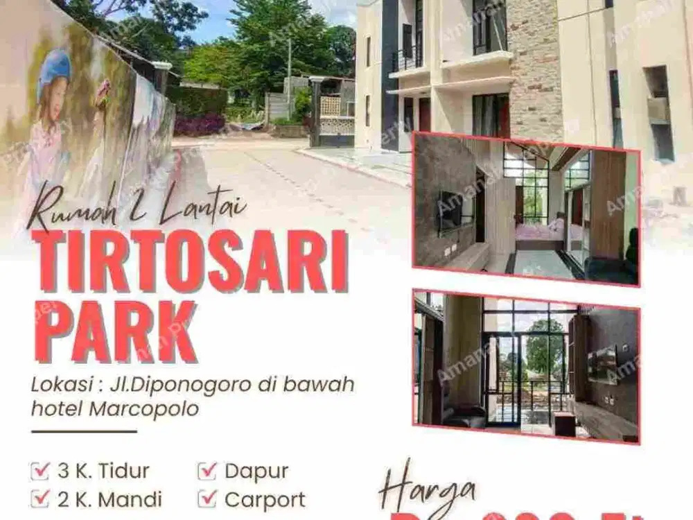 RUMAH SIAP HUNI 2 LANTAI MURAH TIRTOSARI PARK