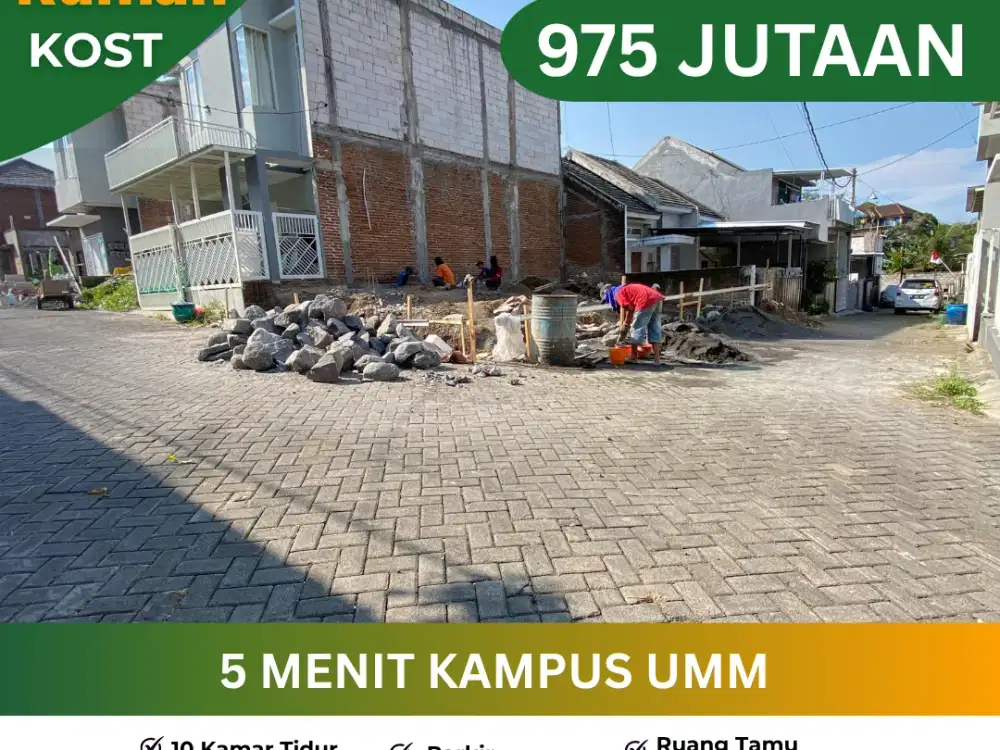 Rumah Kost Belakang Kampus UMM Dijual Free Manajemen