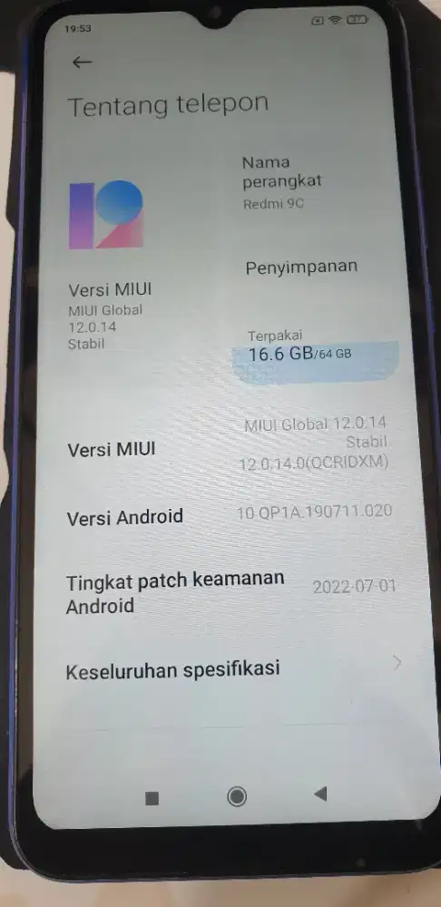 Redmi 9C Ram 4/64