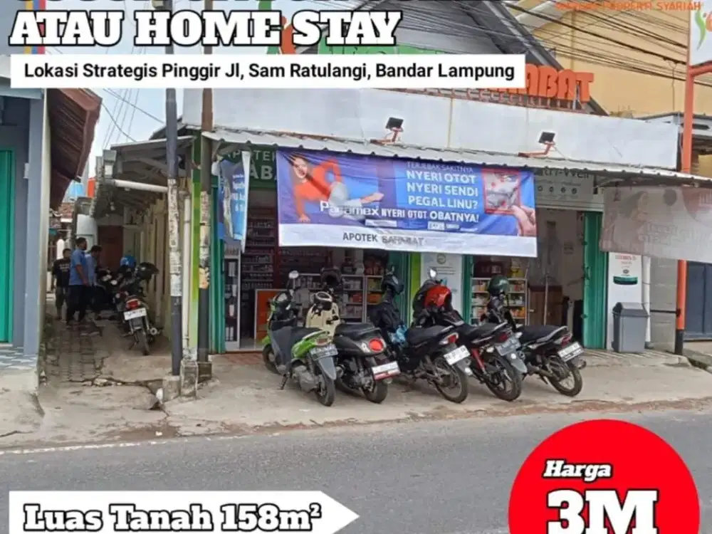 tanah sangat strategis pinggir jalan utama bandar lampung