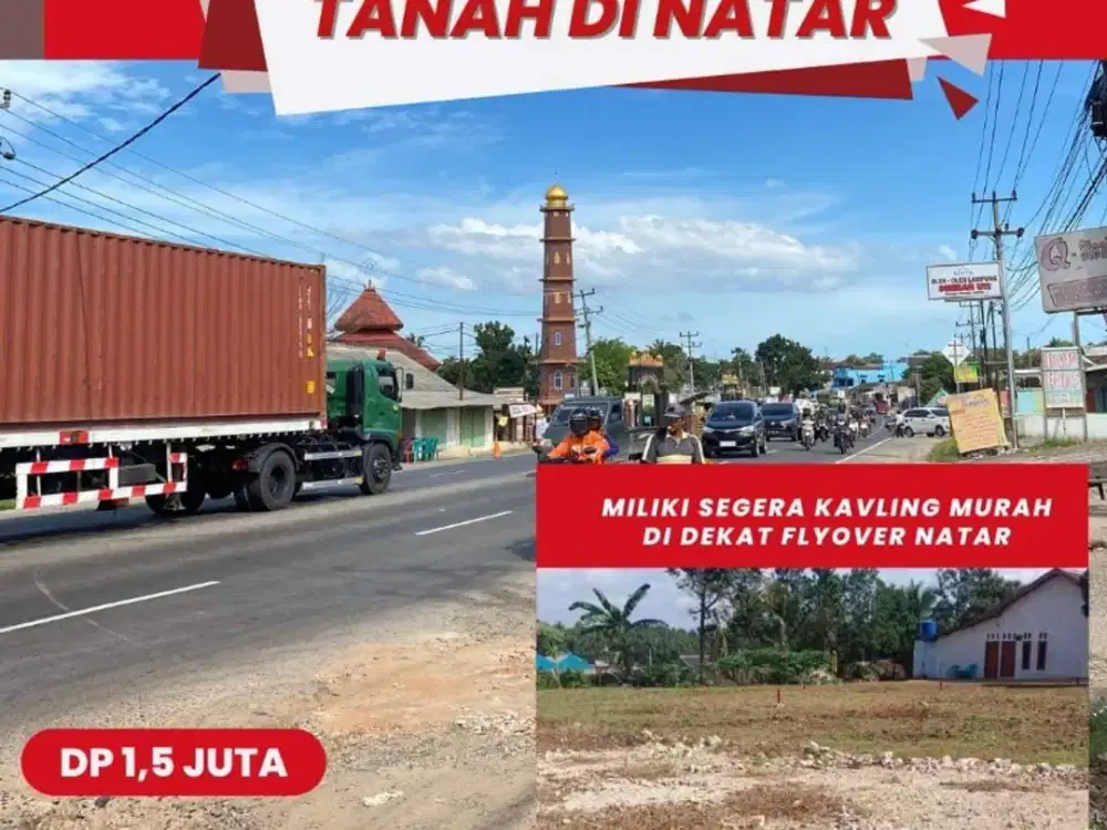 tanah kapling dalam perumahan sebelum fly over natar