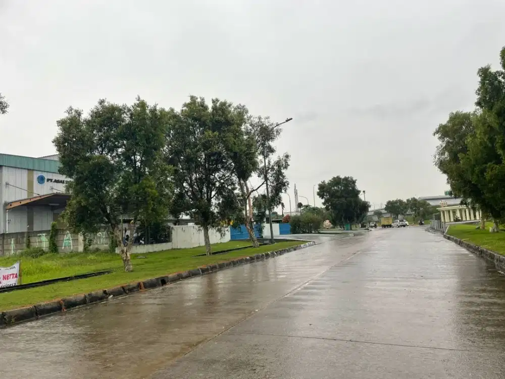 Tanah lahan industri jababeka cikarang row jalan besar