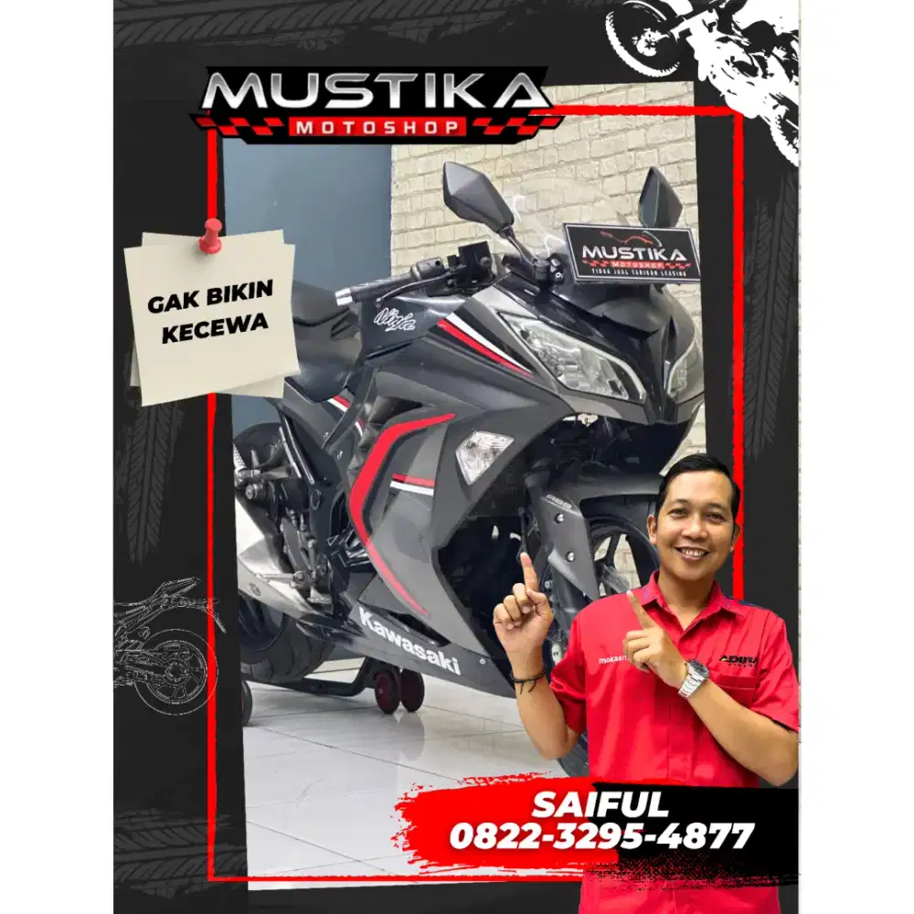 Perfect Condition!!Kawasaki Ninja 250 ABS 2016 Plat Jatim-Mustika