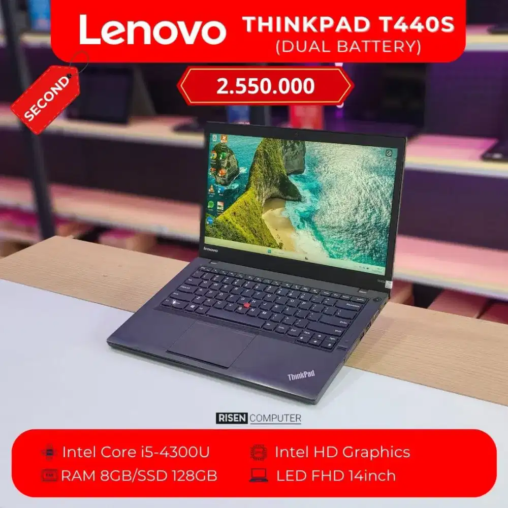 LENOVO THIKPAD T440S Intel Core I5-4300U FHD 14inch RAM 8GB SSD 128GB