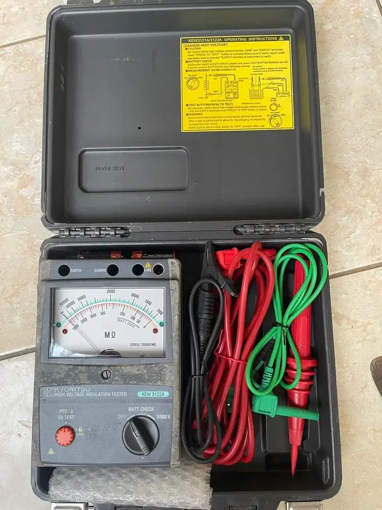 Penguji Isolasi Tegangan Tinggi Kyoritsu KEW 3122A.