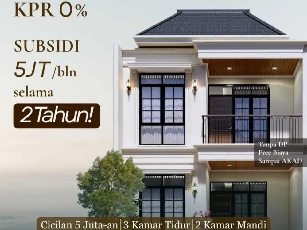 Rumah American Classic Dekat Tol Pamulang 2 di New Royal Residence