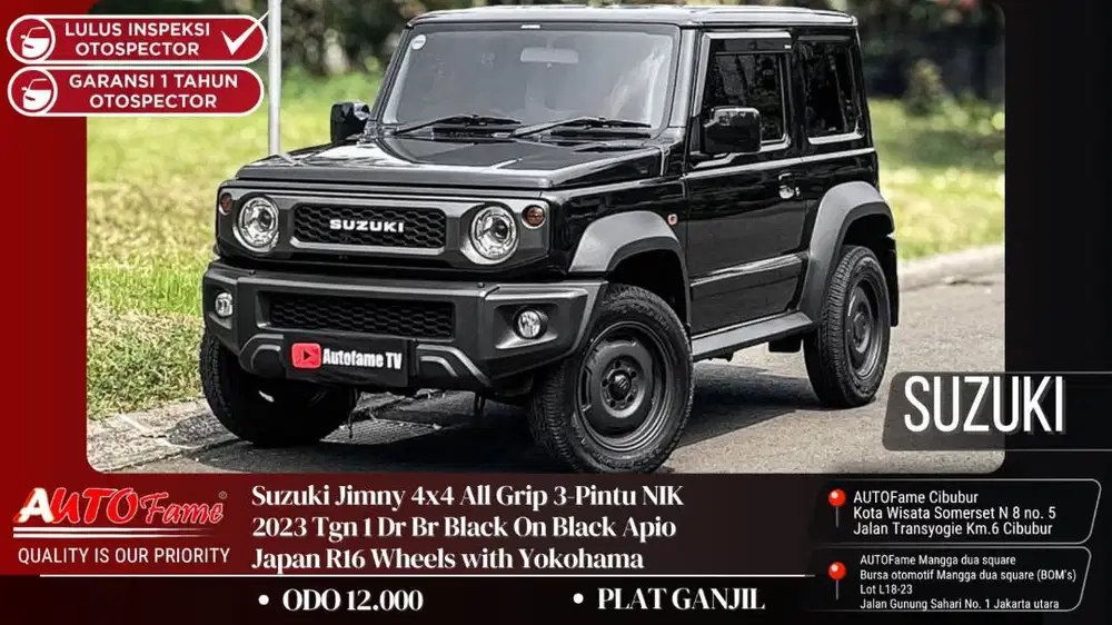 Suzuki Jimny 4x4 All Grip 3-Pintu NIK 2023