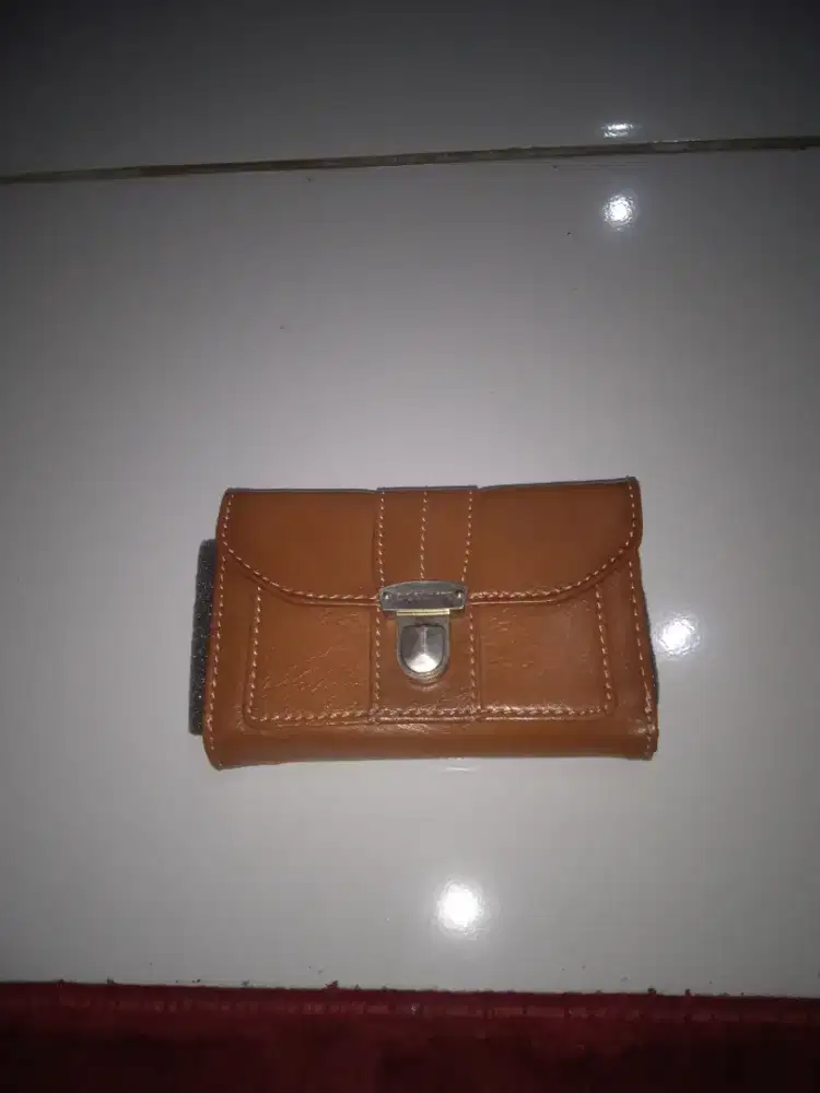Preloved Liz Claiborne Leather Wallet Brown Dompet Kulit Coklat