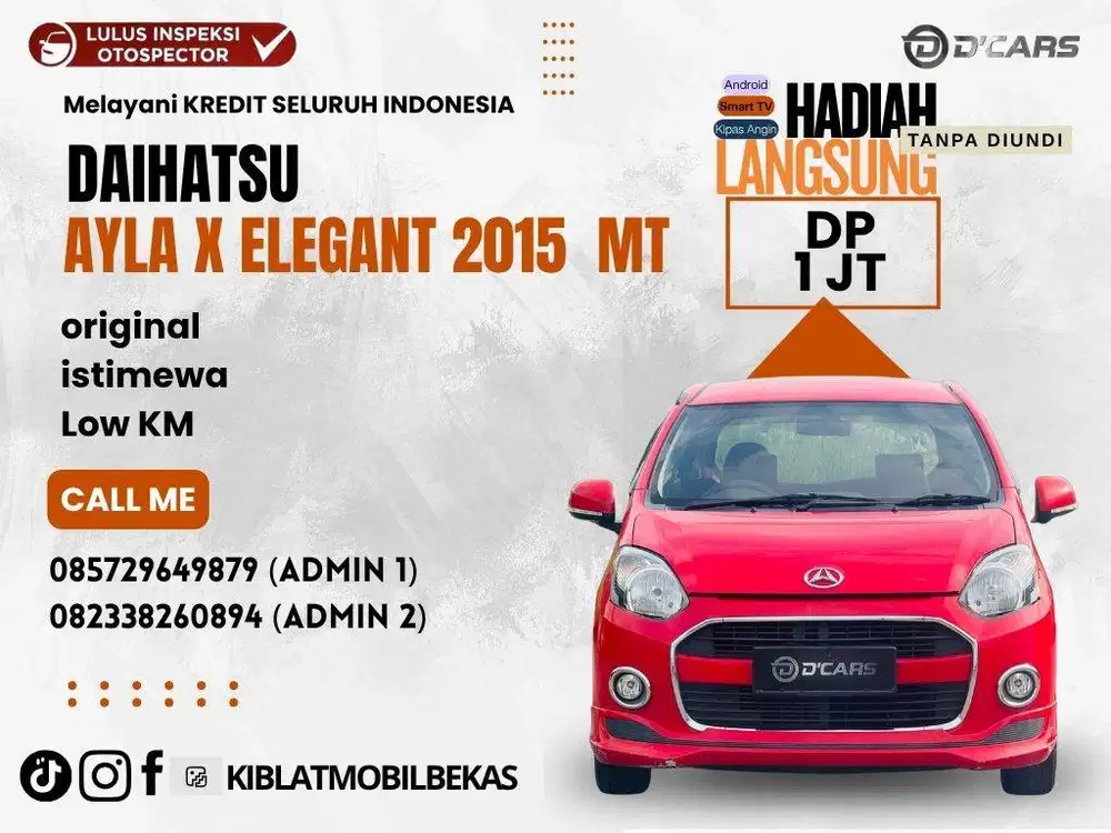 DAIHATSU AYLA X ELEGANT 2015 MANUAL ISTIMEWA LOK KM