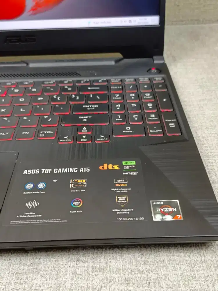 Dijual Cepet ASUS TUF Gaming A15 FA506NFR Ryzen 7 7435HS Ram 8/512GB