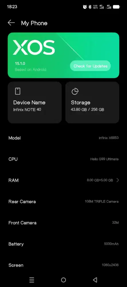 Infinix note 40 BMW 8/256