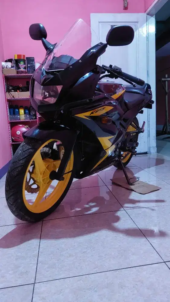 Ninja rr new 150 hitam mesin orian