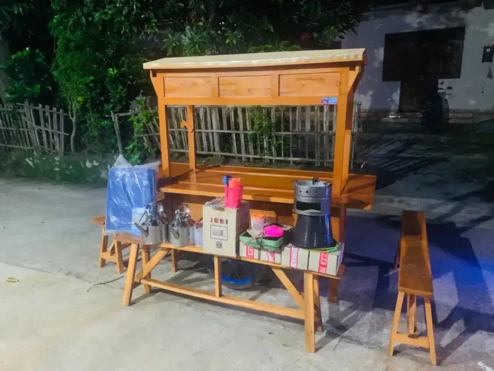 Sedia Gerobak Angkringan, Bakso Mie Ayam, Bubur, Sate, Soto, Pecel dll
